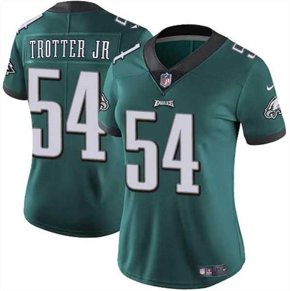 Women%27s Philadelphia Eagles #54 Jeremiah Trotter Jr Green 2024 Draft Vapor Untouchable Limited Stitched Jersey Dzhi
